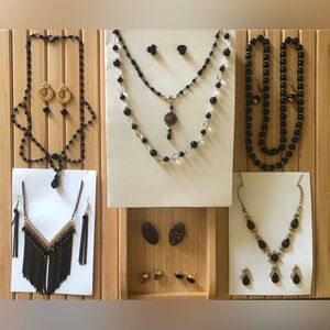 Estate Sale! Collection of Black/Gold Jewelry